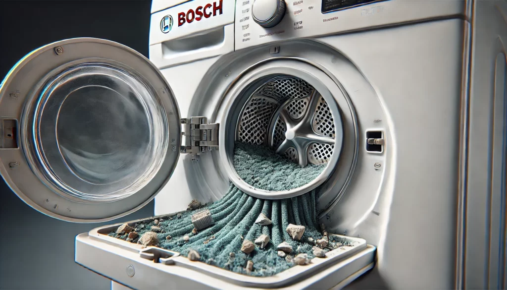 filter bosch wasmachine zit vast